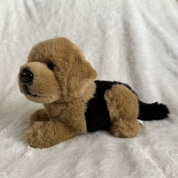 E & J Prima Classic Two German Shepherd Puppies Plush Realistic 8” Stuffed Dog - Picture 4 of 7